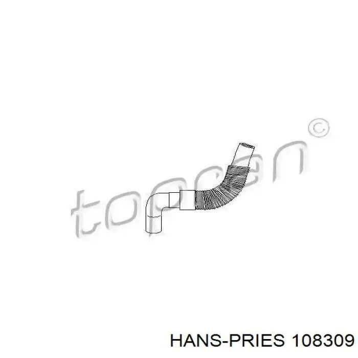 Купити 108309 Hans Pries (Topran) Шланг радіатора опалювача/пічки, обратка