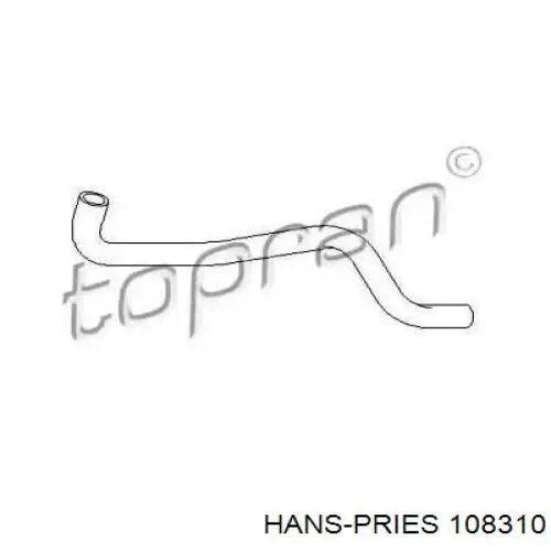 Шланг радіатора опалювача/пічки, подача Hans Pries (Topran) 108310 ціна, від 5.35 USD