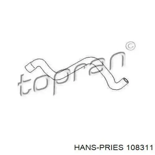 108311 Hans Pries (Topran) шланг радіатора опалювача/пічки, подача