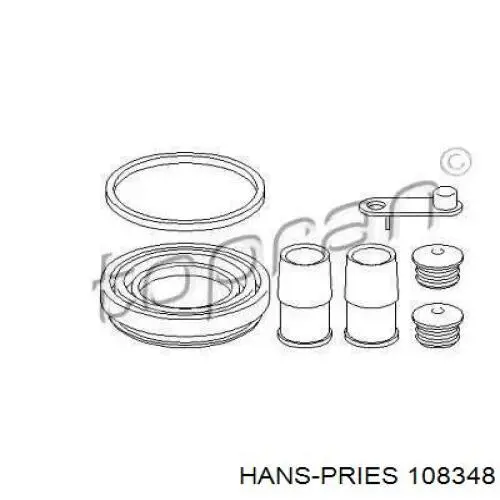108348 Hans Pries (Topran) ремкомплект супорту гальмівного переднього