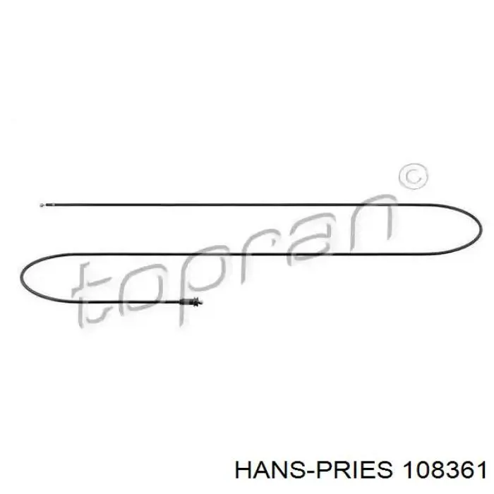Трос відкриття капота Hans Pries (Topran) 108361 ціна, від 9.63 USD
