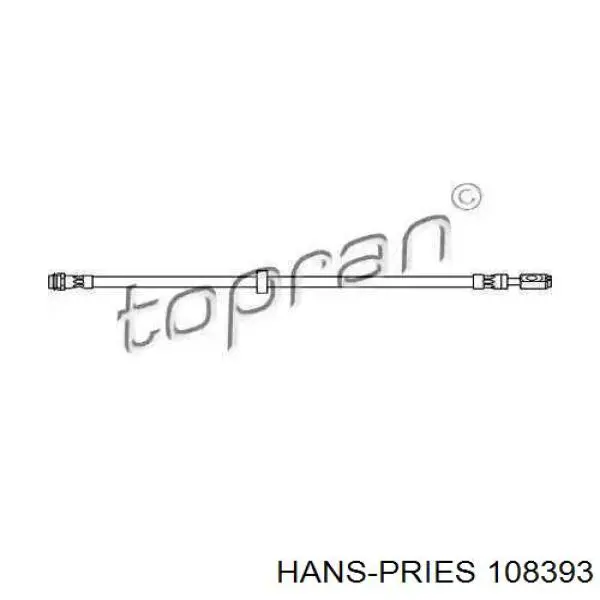 Шланг гальмівний передній 108393 Hans Pries (Topran)