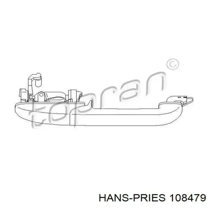 Купити 108479 Hans Pries (Topran) Ручка задньої двері зовнішня права
