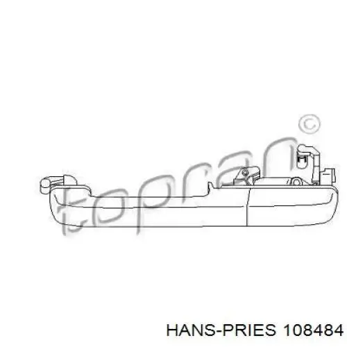 108484 Hans Pries (Topran) Ручка задніх дверей зовнішня, ліва