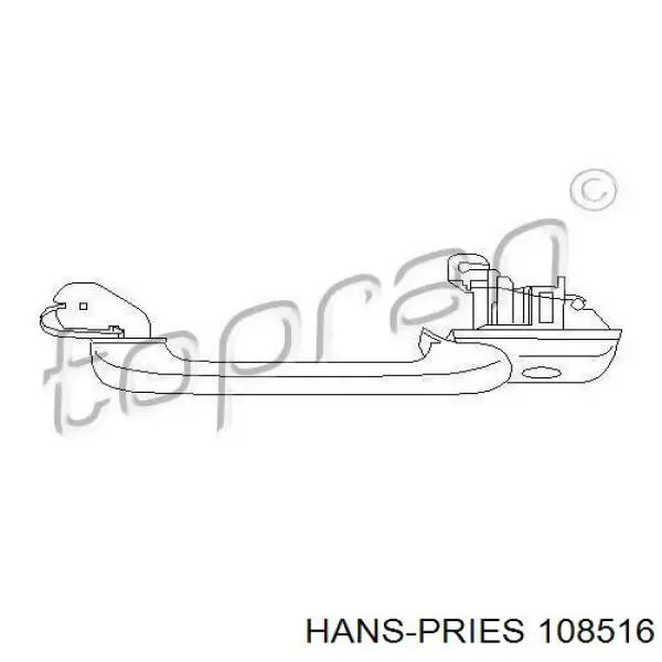 Ручка передньої двері зовнішня права 108516 Hans Pries (Topran)