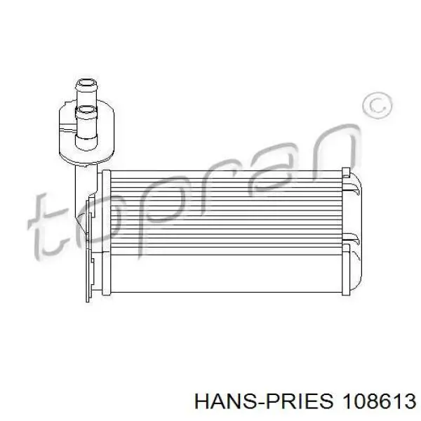 Радіатор пічки (обігрівача) 108613 Hans Pries (Topran)