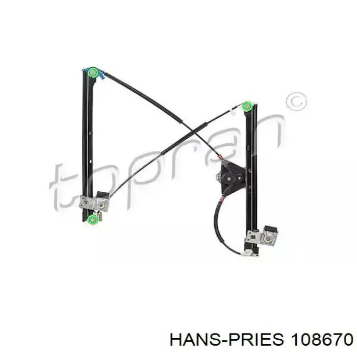 Купити 108670 Hans Pries (Topran) Механізм стеклопідйомника водійських дверей