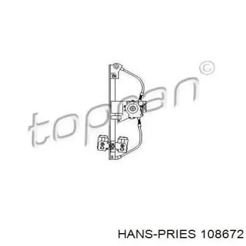 Купити 108672 Hans Pries (Topran) Механізм склопідіймача двері задньої, лівої