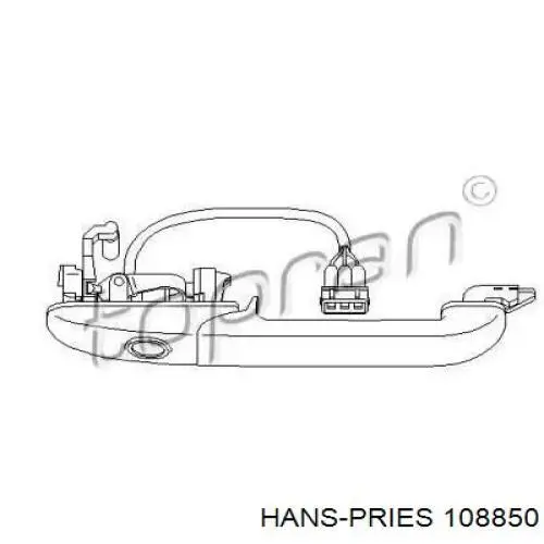 Ручка передньої двері зовнішня права 108850 Hans Pries (Topran)