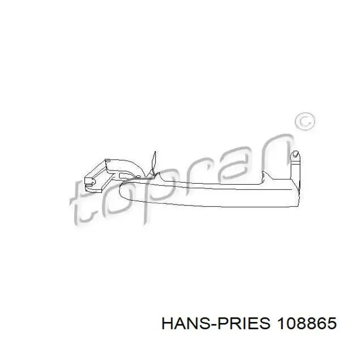 Купити 108865 Hans Pries (Topran) Ручка передньої двері зовнішня