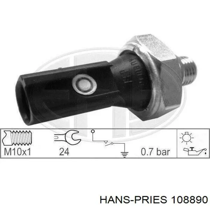 108890 Hans Pries (Topran) датчик тиску масла