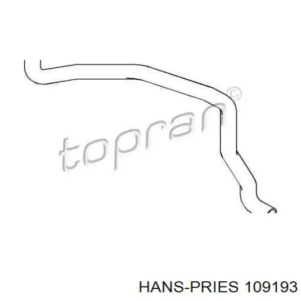 109193 Hans Pries (Topran) шланг/патрубок радіатора охолодження, нижній