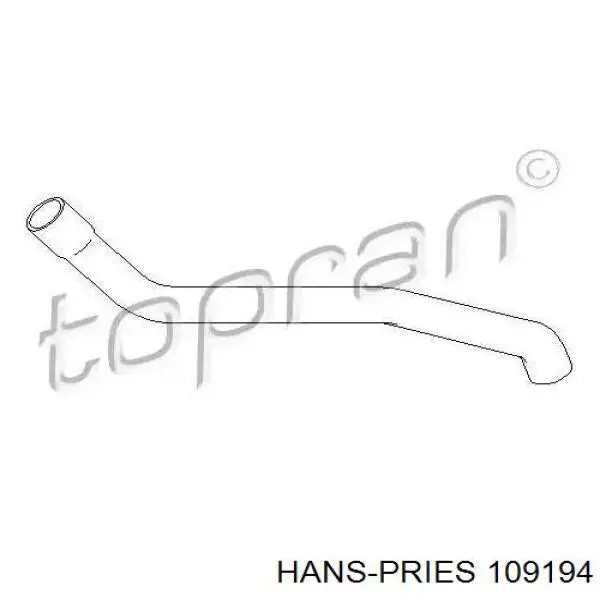 Шланг/патрубок радіатора охолодження, верхній Hans Pries (Topran) 109194 ціна, від 8.75 USD