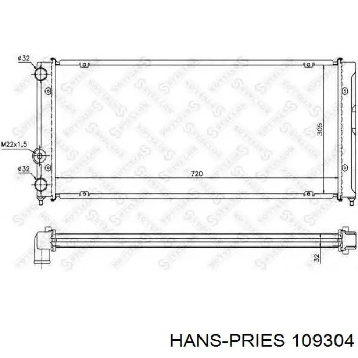 Радіатор пічки (обігрівача) Hans Pries (Topran) 109304 ціна, від 15.49 USD