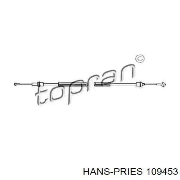 109453 Hans Pries (Topran) Трос відкривання двері передньої правої