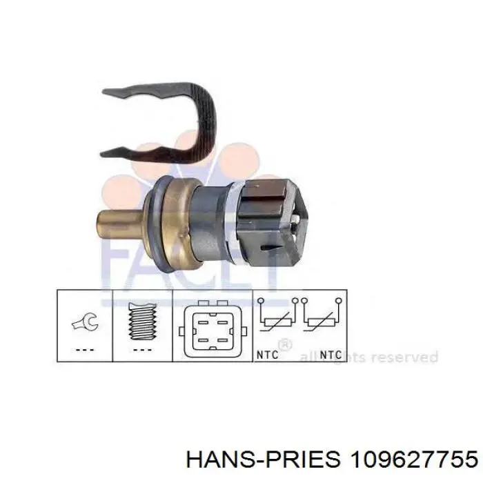 109627755 Hans Pries (Topran) Покажчик температури охолоджуючої рідини