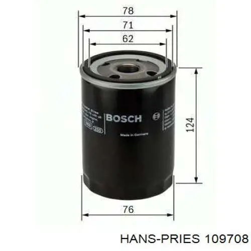 109708 Hans Pries (Topran) втулка механізму перемикання передач, куліси
