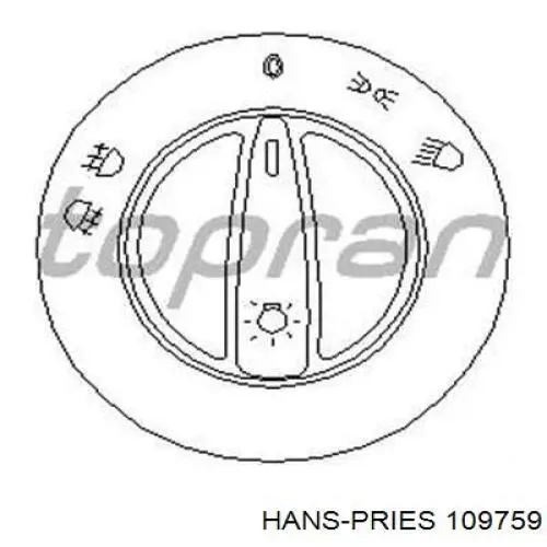Датчик ліхтарів заднього ходу Hans Pries (Topran) 109759 ціна, від 9.66 USD