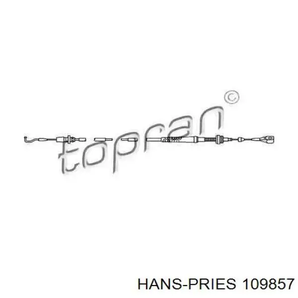 Трос газу 109857 Hans Pries (Topran)