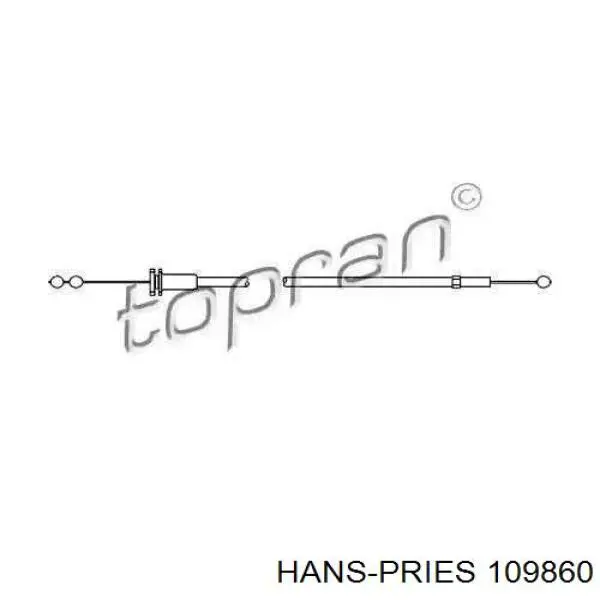 109860 Hans Pries (Topran) трос відкриття капота