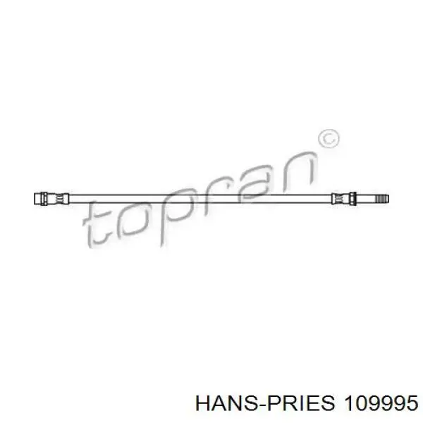 Шланг гальмівний передній Hans Pries (Topran) 109995 ціна, від 6.20 USD