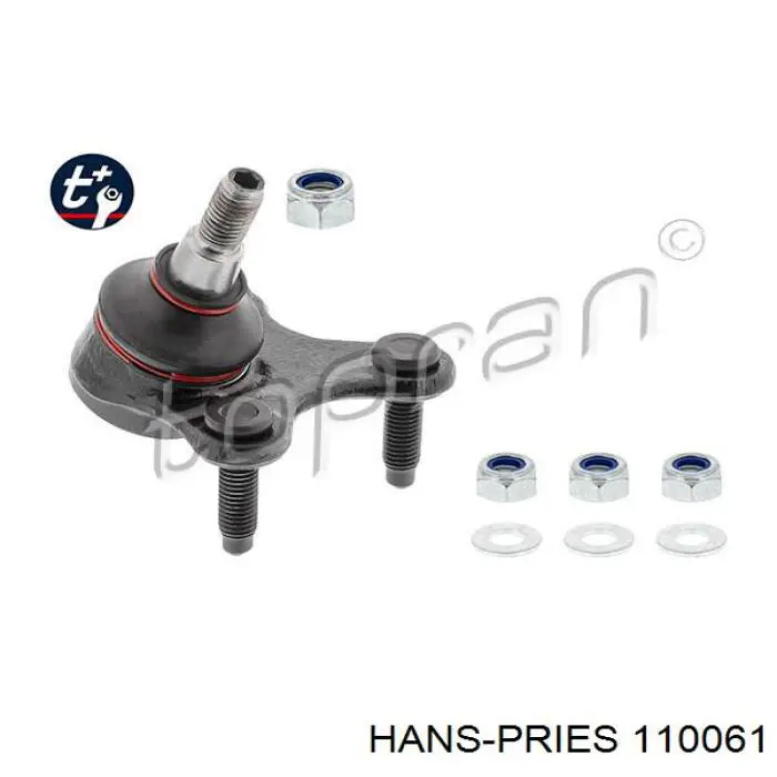 Кульова опора, нижня, ліва Hans Pries (Topran) 110061 ціна, від 13.83 USD