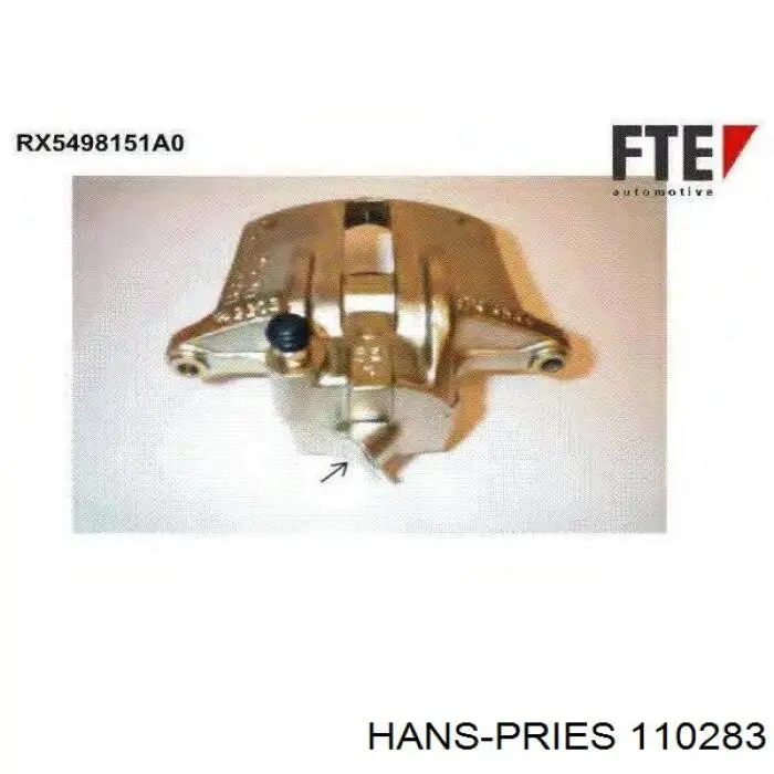 110283 Hans Pries (Topran) Супорт гальмівний, передній, лівий
