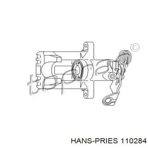 110284 Hans Pries (Topran) супорт гальмівний задній лівий