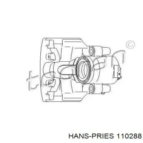 110288 Hans Pries (Topran) Супорт гальмівний, передній, лівий