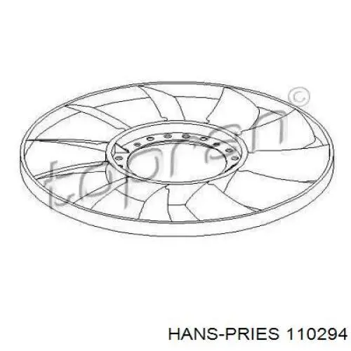 110294 Hans Pries (Topran) вентилятор/крильчатка радіатора охолодження