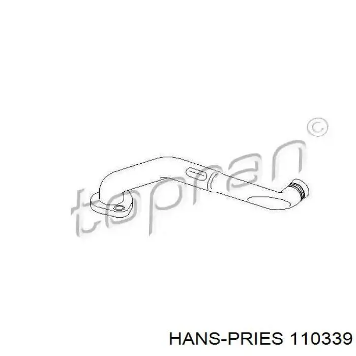 Купити 110339755 Hans Pries (Topran) Патрубок системи рециркуляції ОГ EGR