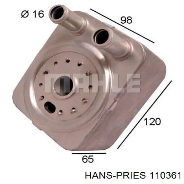 Водяний патрубок Hans Pries (Topran) 110361