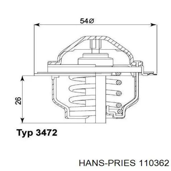 Водопровідна труба Hans Pries (Topran) 110362