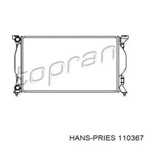 110367 Hans Pries (Topran) радіатор охолодження двигуна