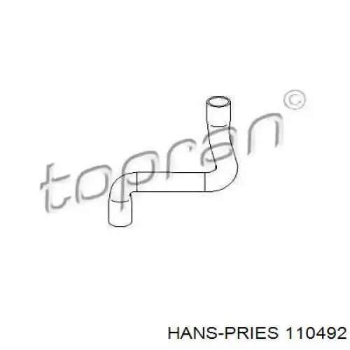 Купити 110492 Hans Pries (Topran) Шланг/патрубок радіатора охолодження, нижній