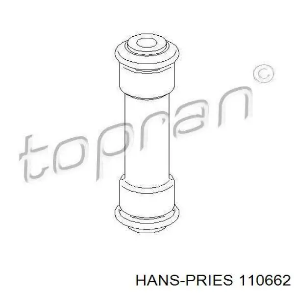 Сайлентблок ресори, задній 110662 Hans Pries (Topran)
