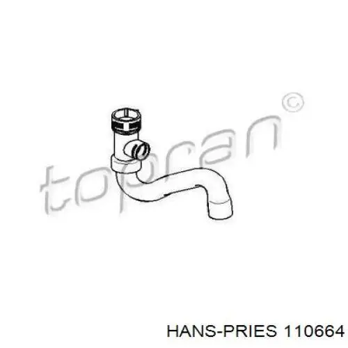 110664 Hans Pries (Topran) шланг/патрубок радіатора охолодження, нижній