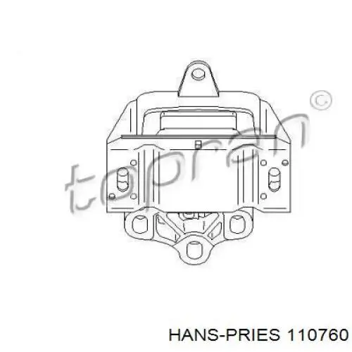 Купити 110760 Hans Pries (Topran) Подушка (опора) двигуна, ліва
