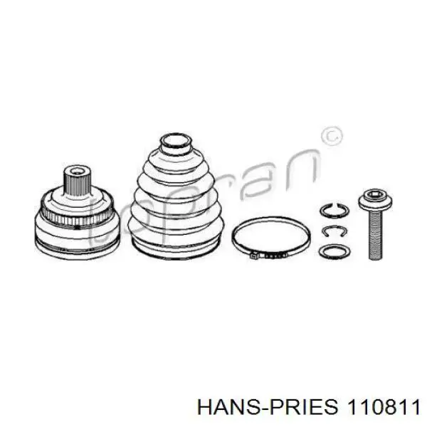 ШРУС зовнішній передній 110811 Hans Pries (Topran)