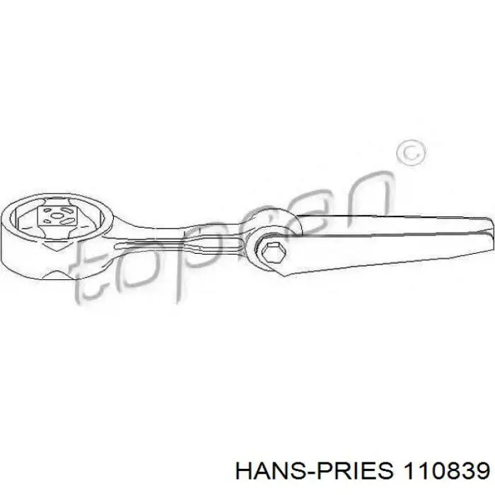 Подушка (опора) двигуна, задня 110839 Hans Pries (Topran)