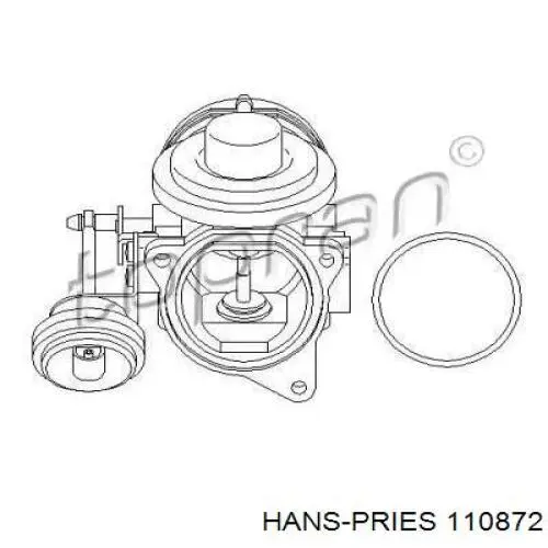 Клапан EGR, рециркуляції газів 110872 Hans Pries (Topran)