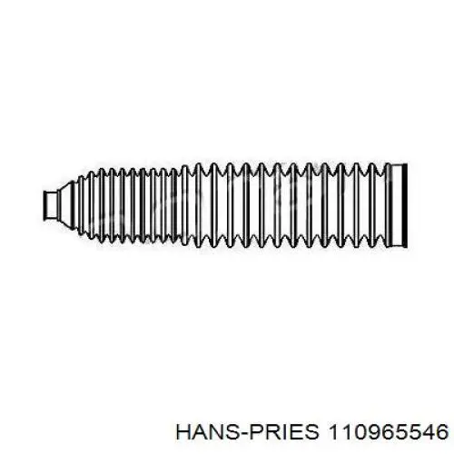 110965546 Hans Pries (Topran) пильник рульового механізму/рейки, правий