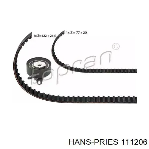 Купити 111206 Hans Pries (Topran) ГРМ ремень