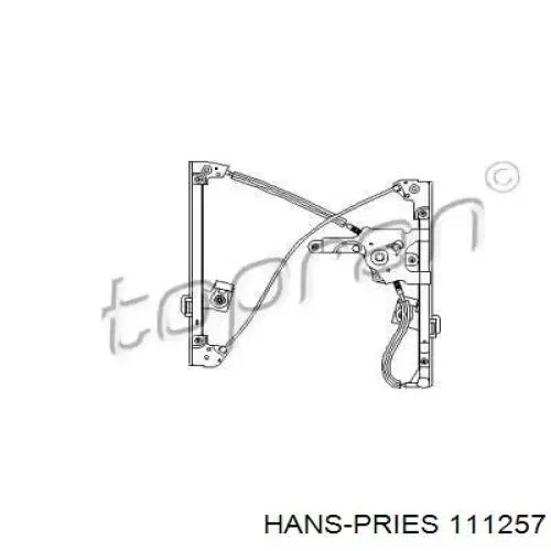 Механізм склопідіймача двері передньої, лівої 111257 Hans Pries (Topran)