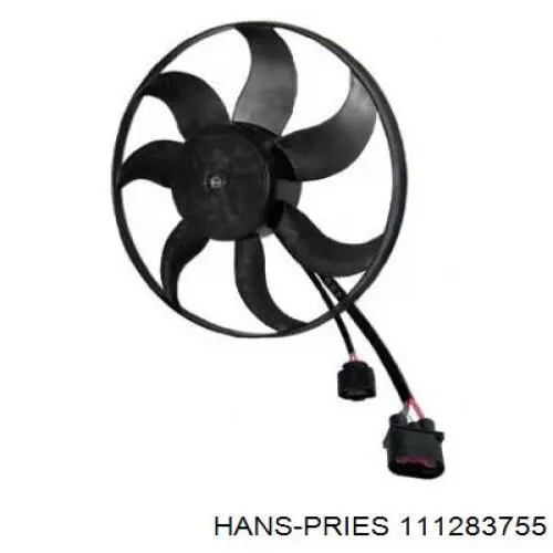 111283755 Hans Pries (Topran) електровентилятор охолодження в зборі (двигун + крильчатка, лівий)