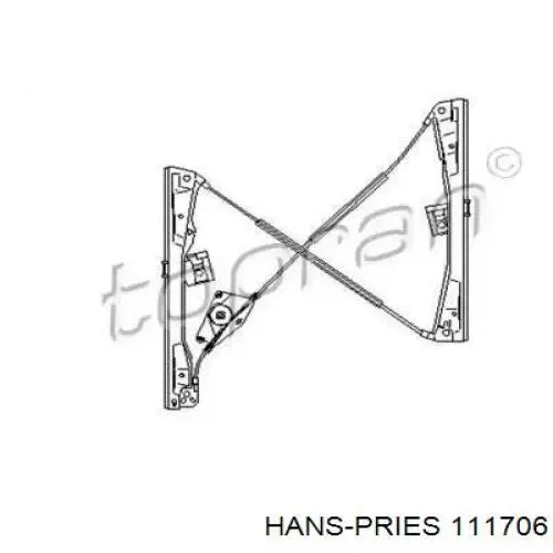 Механізм склопідіймача двері передньої, правої 111706 Hans Pries (Topran)