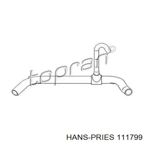 111799 Hans Pries (Topran) шланг/патрубок радіатора охолодження, верхній