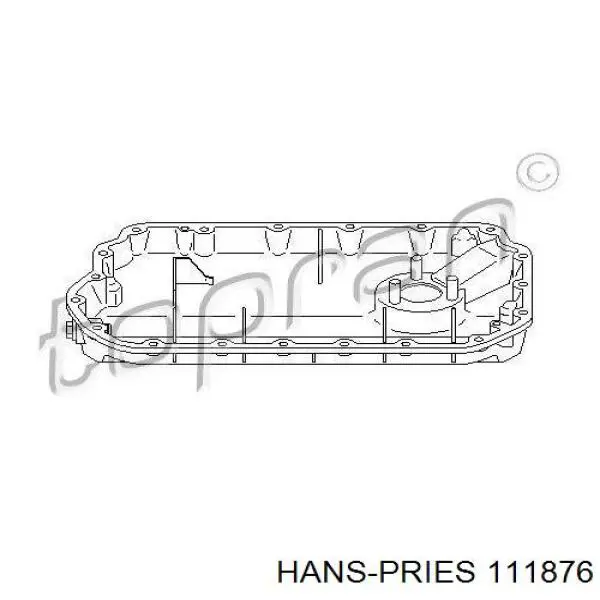 Піддон масляний картера двигуна, нижня частина 111876 Hans Pries (Topran)
