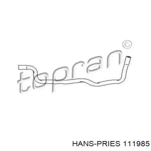 111985 Hans Pries (Topran) шланг/патрубок рідинного охолодження турбіни, обратка