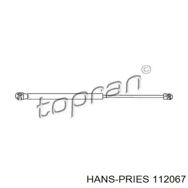 112067 Hans Pries (Topran) амортизатор кришки багажника/ двері 3/5-ї задньої